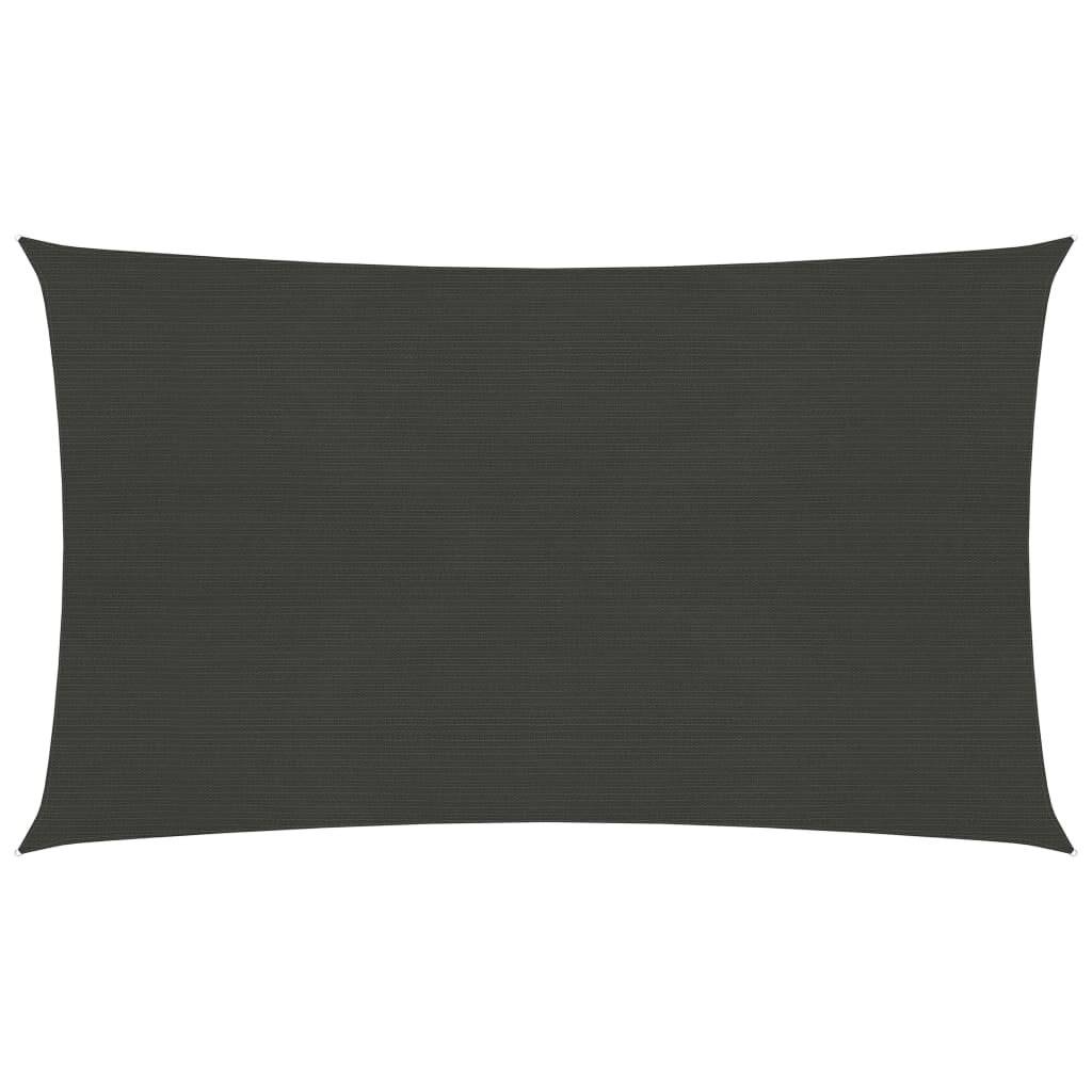 Sonnensegel 160 g/m² Anthrazit 2x5 m HDPE