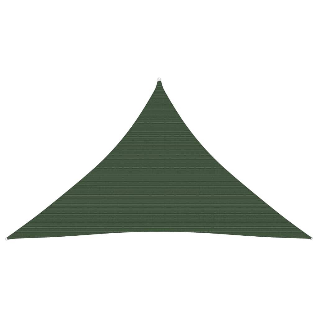 Sonnensegel 160 g/m² Dunkelgrün 3,5x3,5x4,9 m HDPE