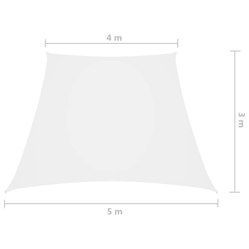 Sonnensegel Oxford-Gewebe Trapezförmig 4/5x3 m Weiß