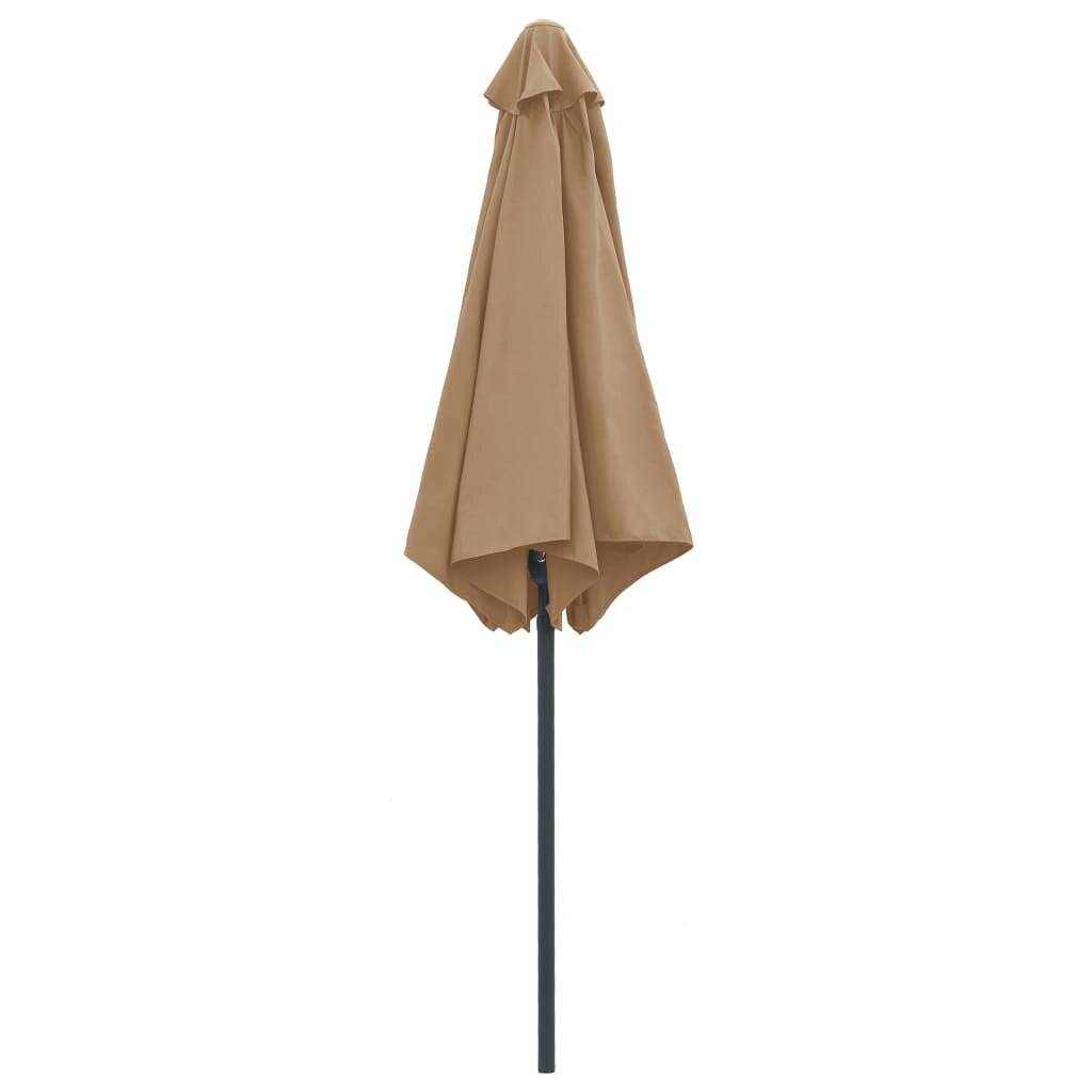 Sonnenschirm mit Aluminium-Mast 270 x 246 cm Taupe