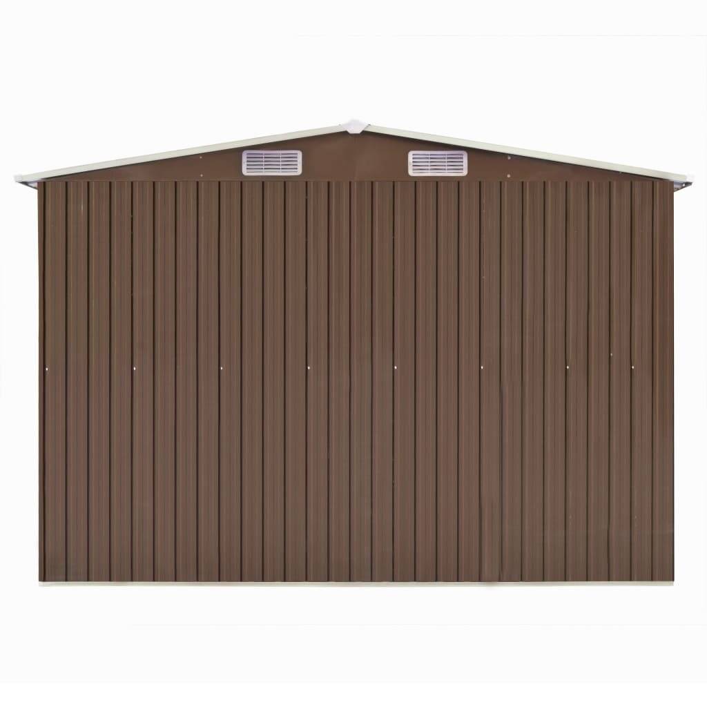 Gerätehaus Braun 257x990x181 cm Verzinkter Stahl