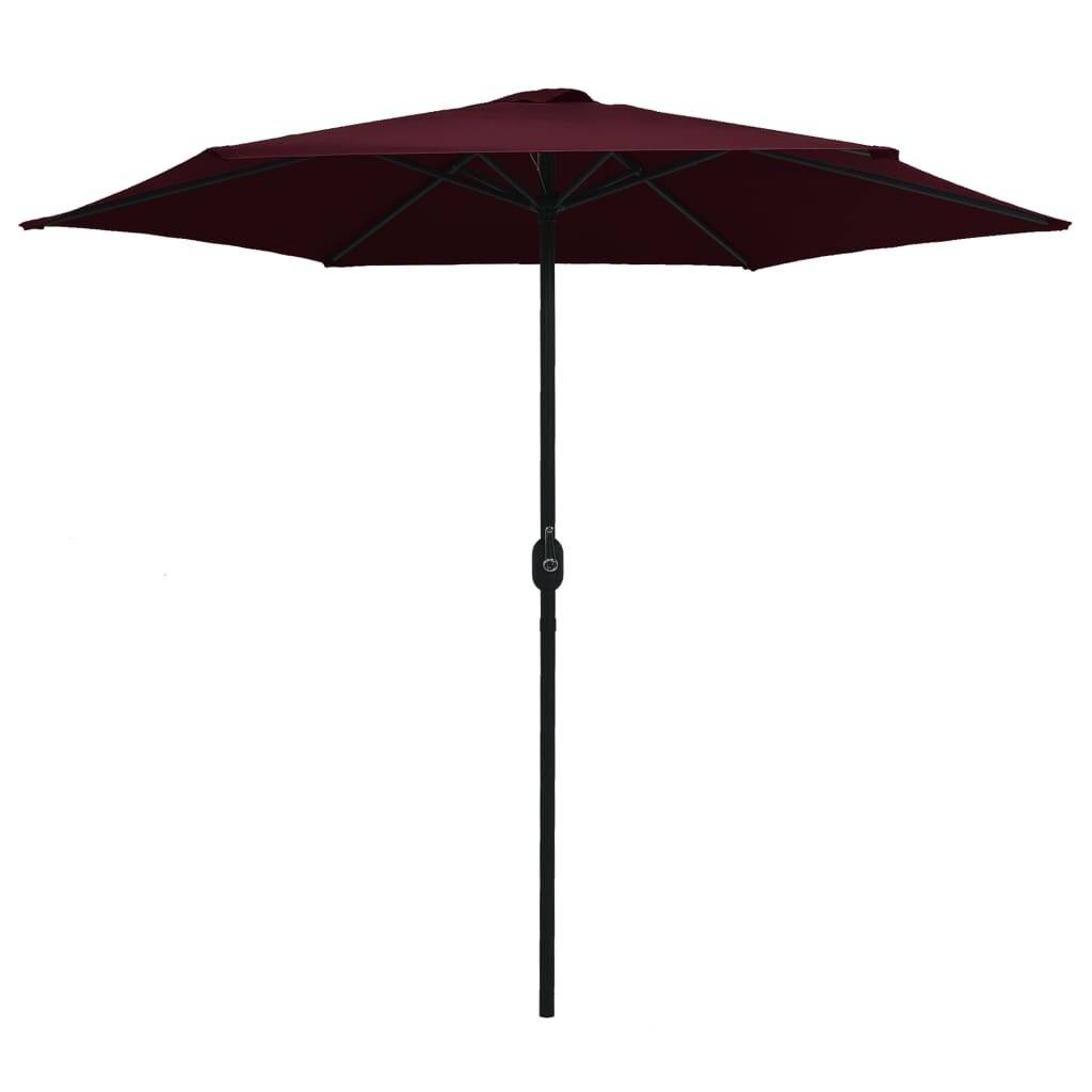 Sonnenschirm mit Aluminium-Mast 270 x 246 cm Bordeauxrot