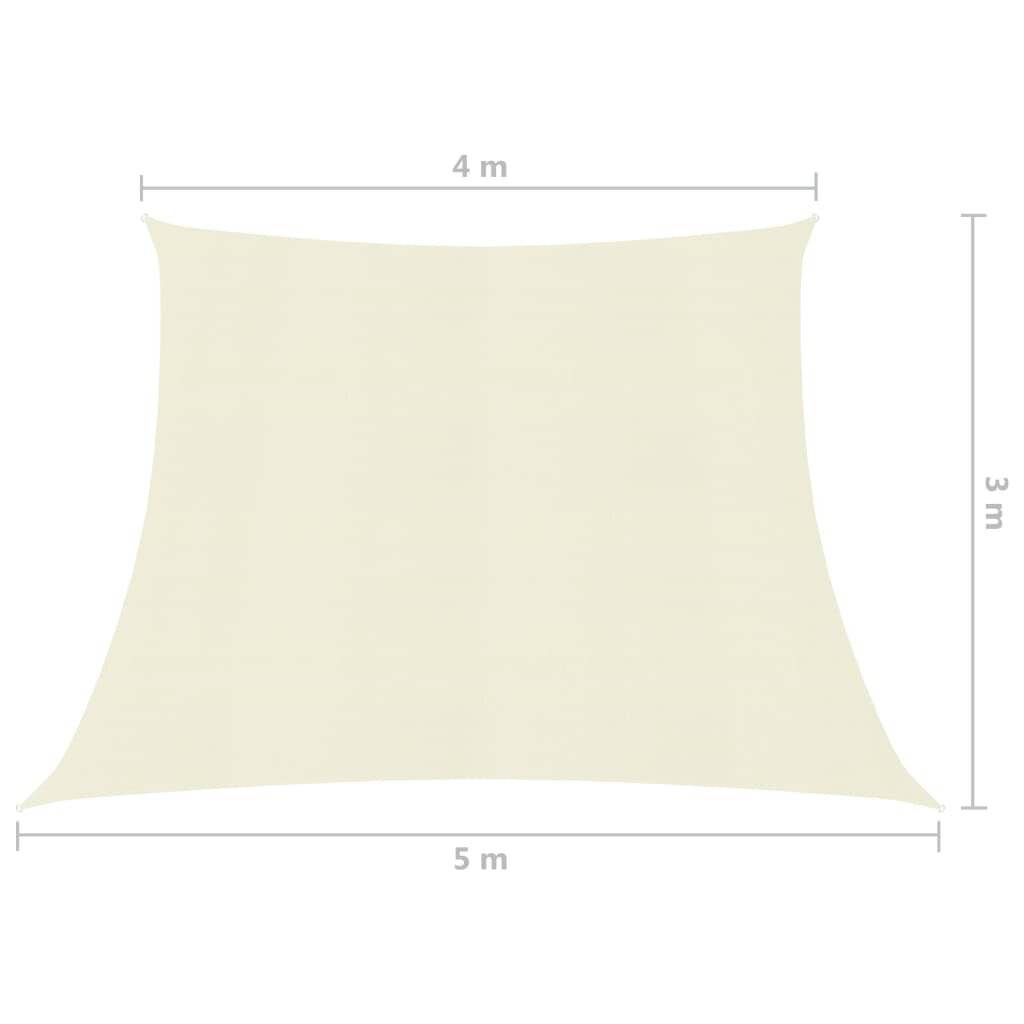 Sonnensegel 160 g/m² Cremeweiß 4/5x3 m HDPE