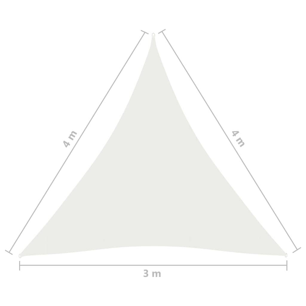 Sonnensegel 160 g/m² Weiß 3x4x4 m HDPE