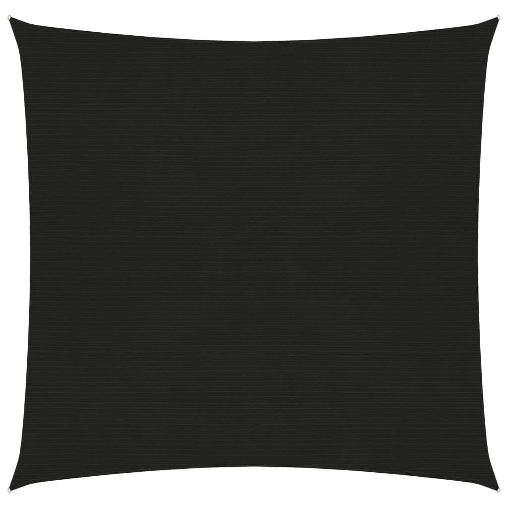 Sonnensegel 160 g/m² Schwarz 2x2 m HDPE
