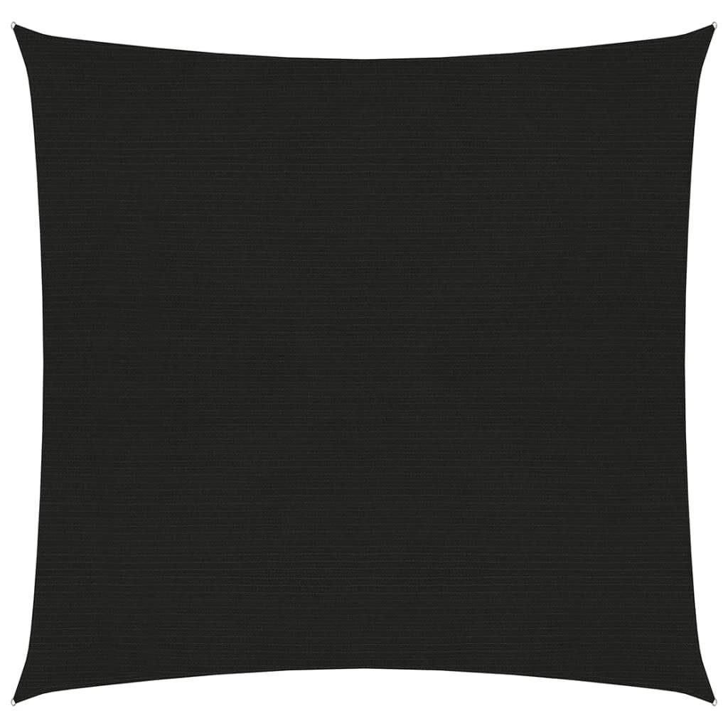 Sonnensegel 160 g/m² Schwarz 2,5x2,5 m HDPE