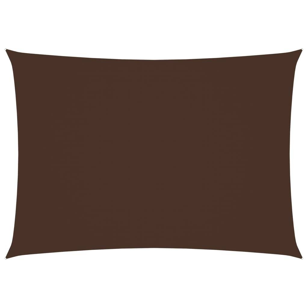 Sonnensegel Oxford-Gewebe Rechteckig 3,5x4,5 m Braun