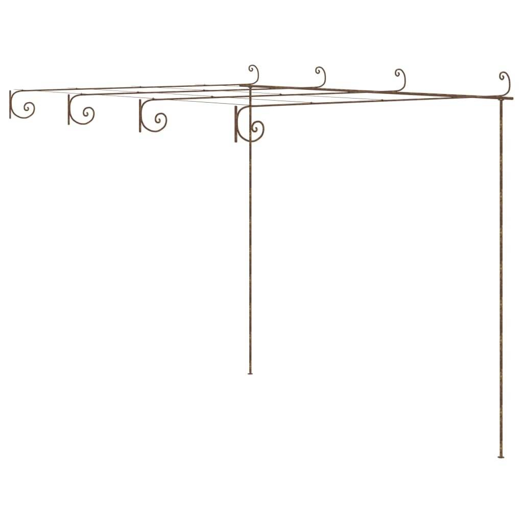 Garten-Rosenbogen Antik-Braun 4x3x2,5 m Eisen