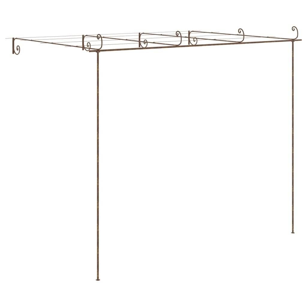 Garten-Rosenbogen Antik-Braun 4x3x2,5 m Eisen
