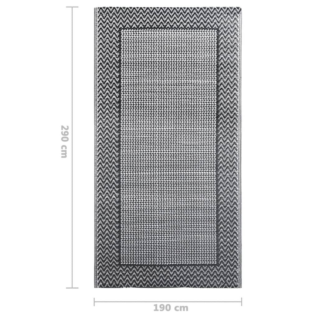 Outdoor-Teppich Grau 190x290 cm PP