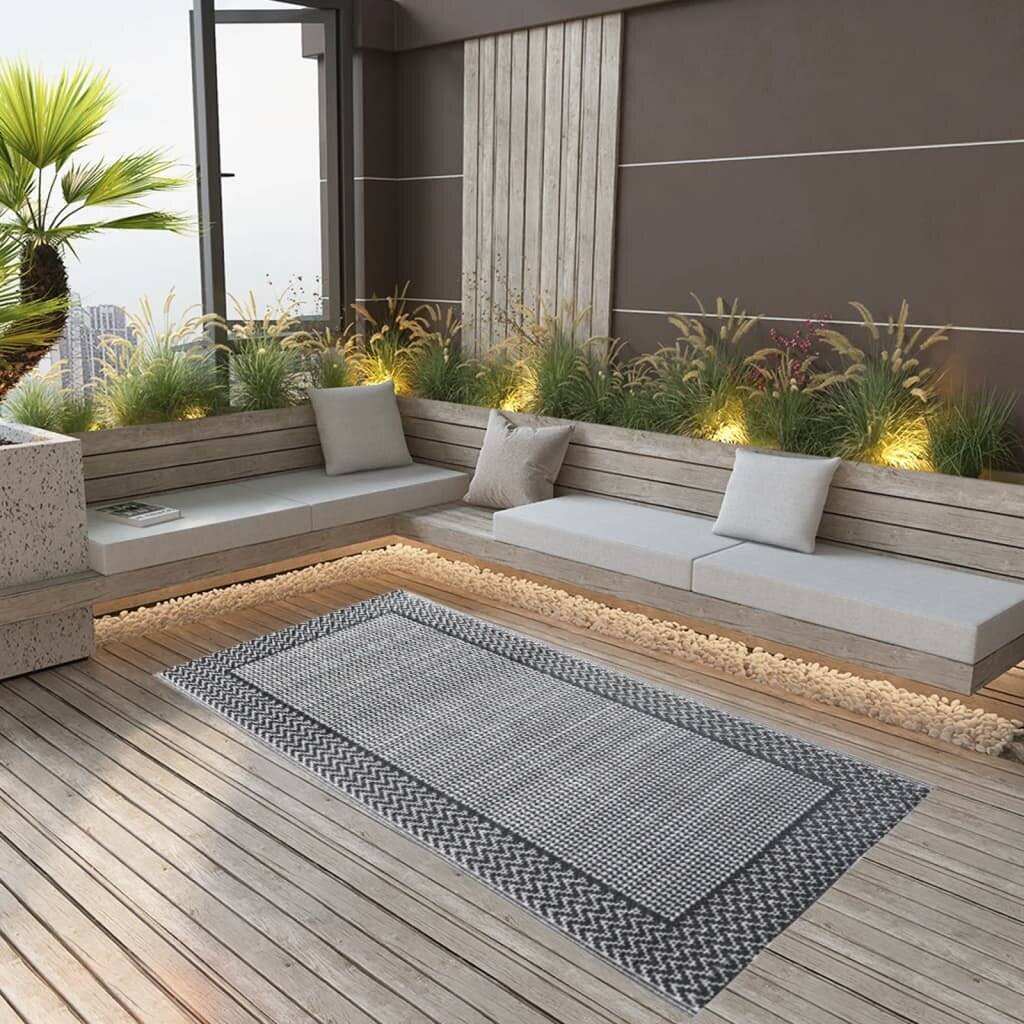 Outdoor-Teppich Grau 190x290 cm PP