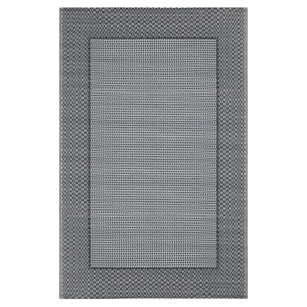 Outdoor-Teppich Grau 190x290 cm PP