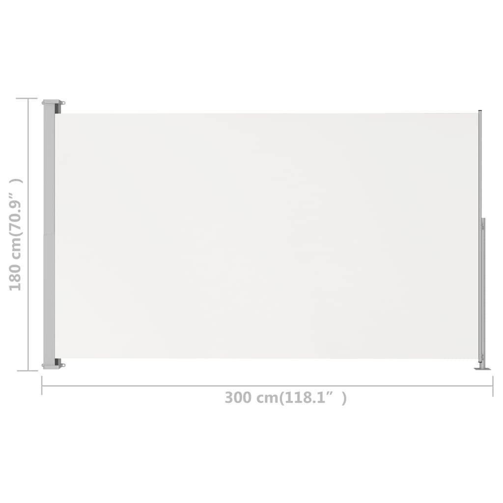 Ausziehbare Seitenmarkise 180x300 cm Creme