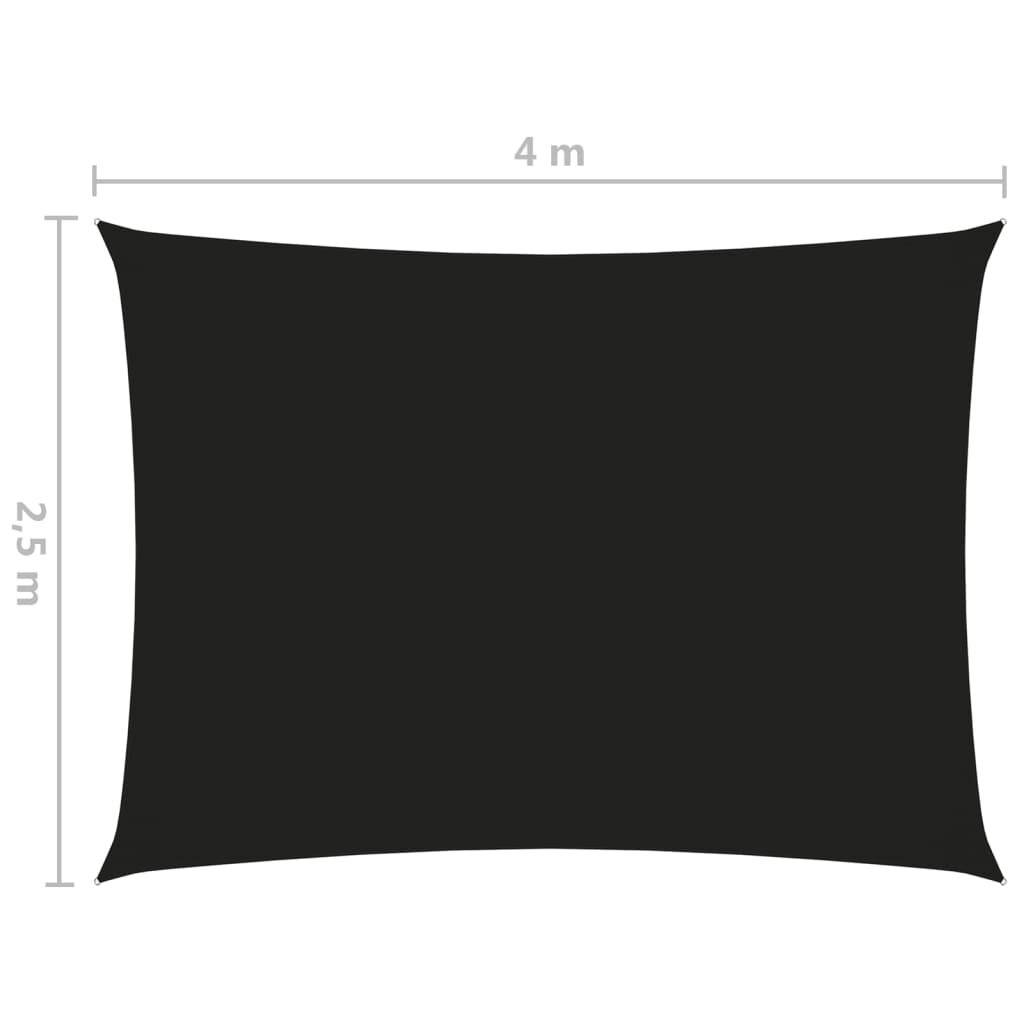 Sonnensegel Oxford-Gewebe Rechteckig 2,5x4 m Schwarz