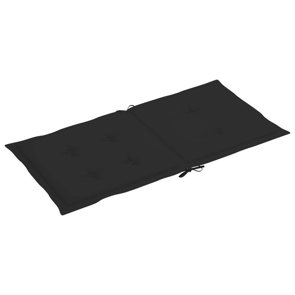 Gartenstuhlauflagen 6 Stk. Schwarz 100x50x4 cm
