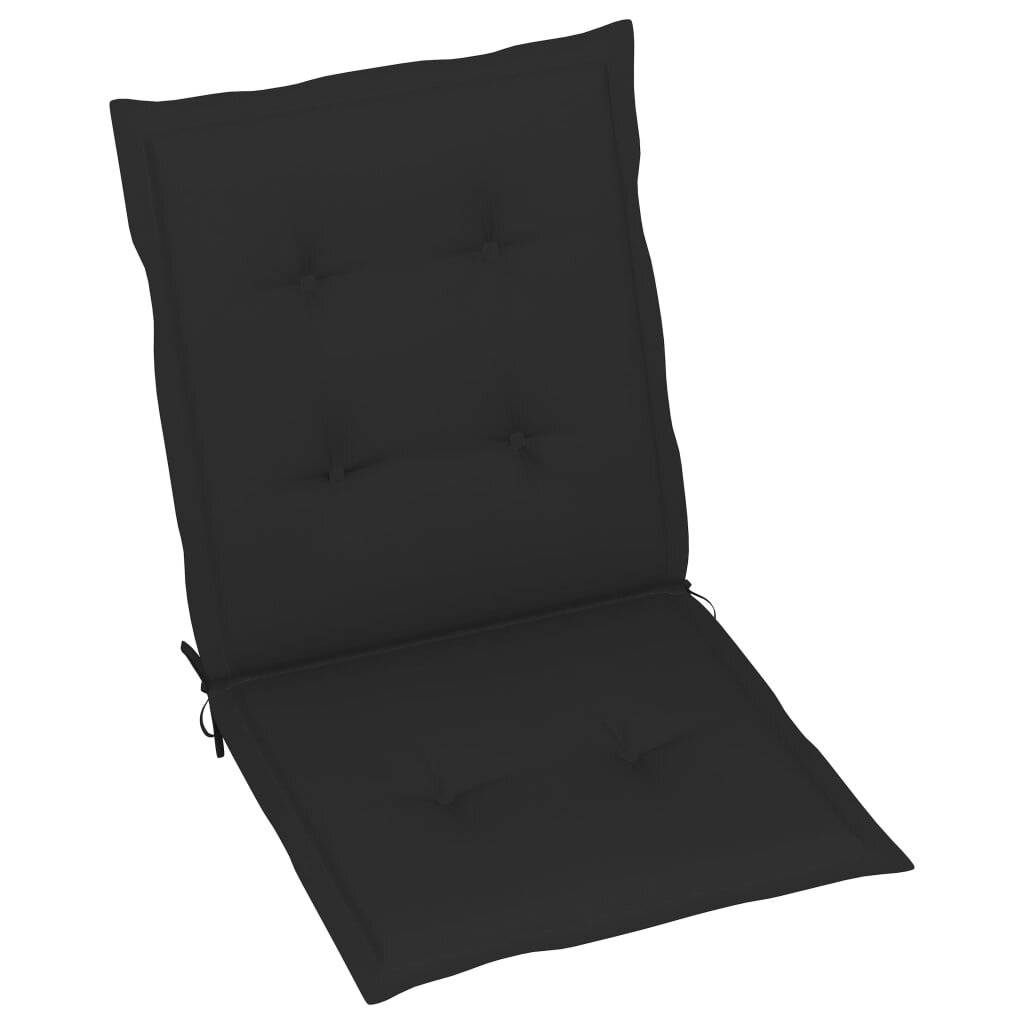 Gartenstuhlauflagen 6 Stk. Schwarz 100x50x4 cm