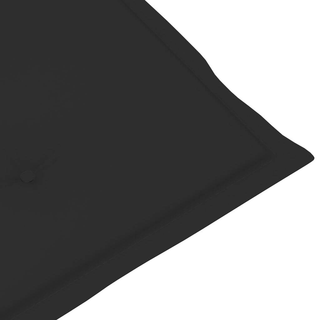 Gartenstuhlauflagen 6 Stk. Schwarz 100x50x4 cm
