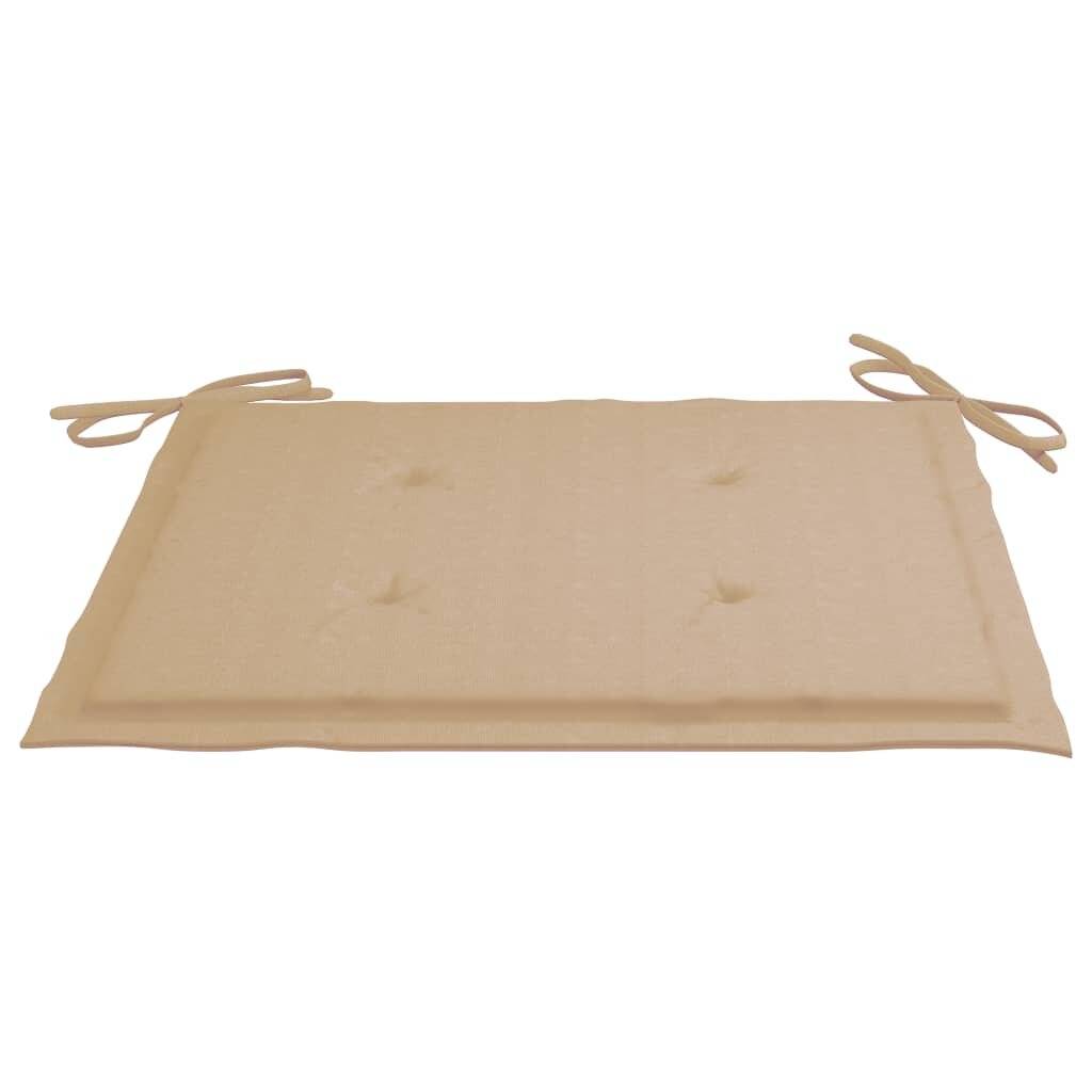 Gartenstuhl-Sitzkissen 6 Stk. Beige 40x40x4 cm Stoff