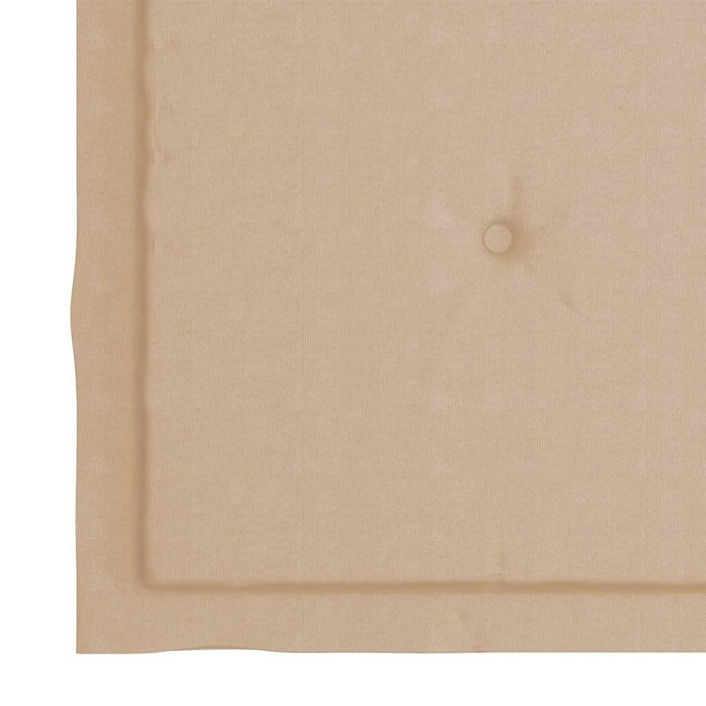 Gartenstuhl-Sitzkissen 6 Stk. Beige 40x40x4 cm Stoff