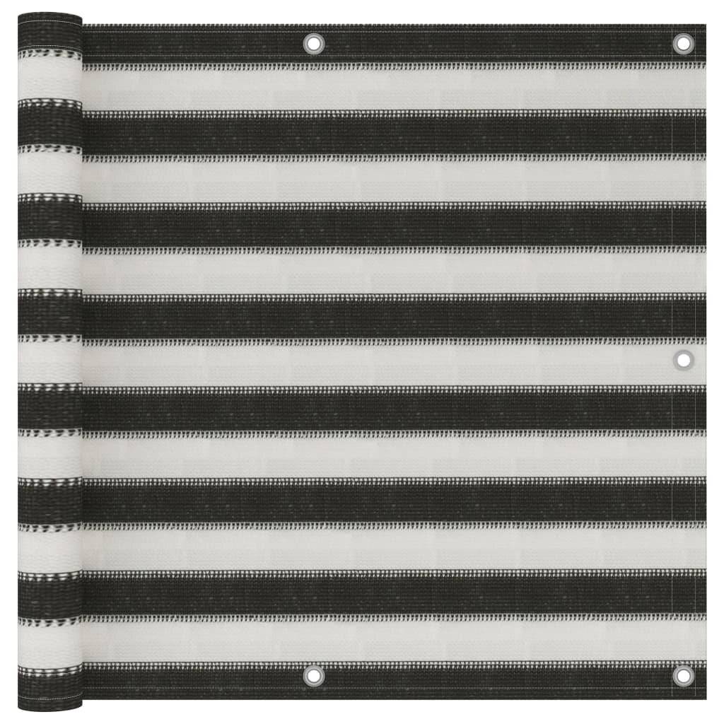 Balkon-Sichtschutz HDPE 90x500 cm Anthrazit und Weiß