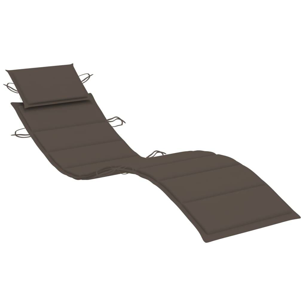 Sonnenliegen-Auflage Taupe 186x58x4 cm
