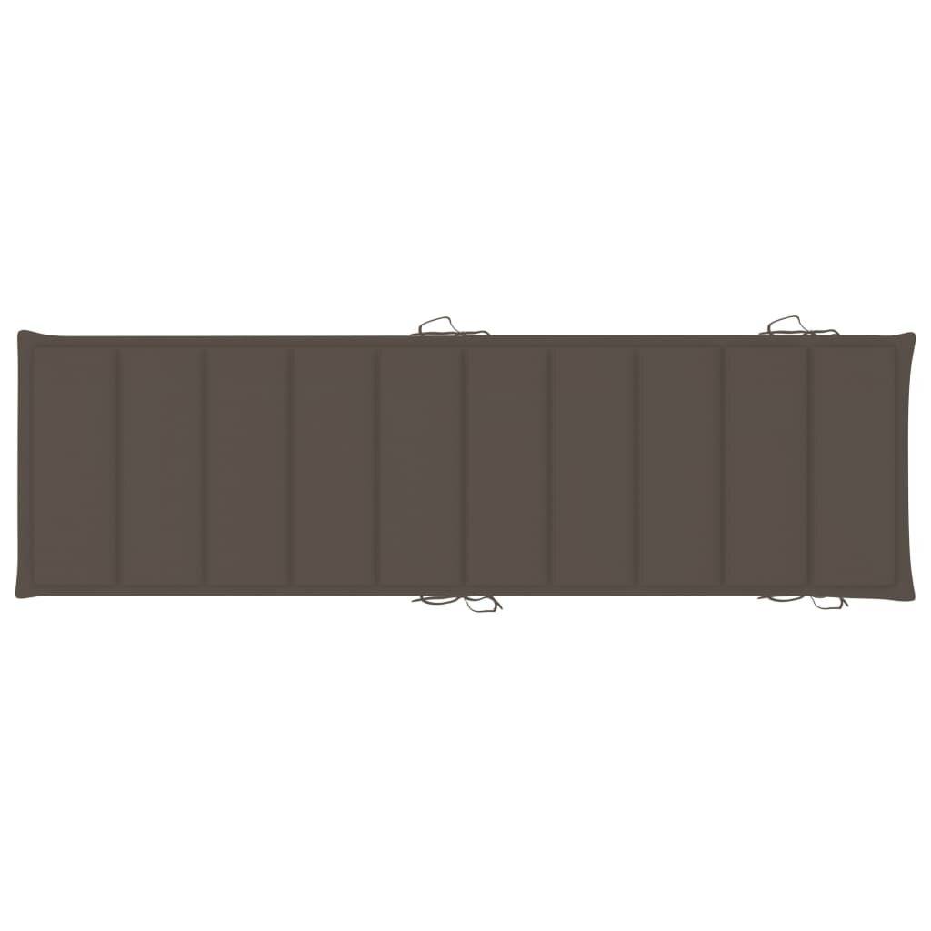 Sonnenliegen-Auflage Taupe 186x58x4 cm