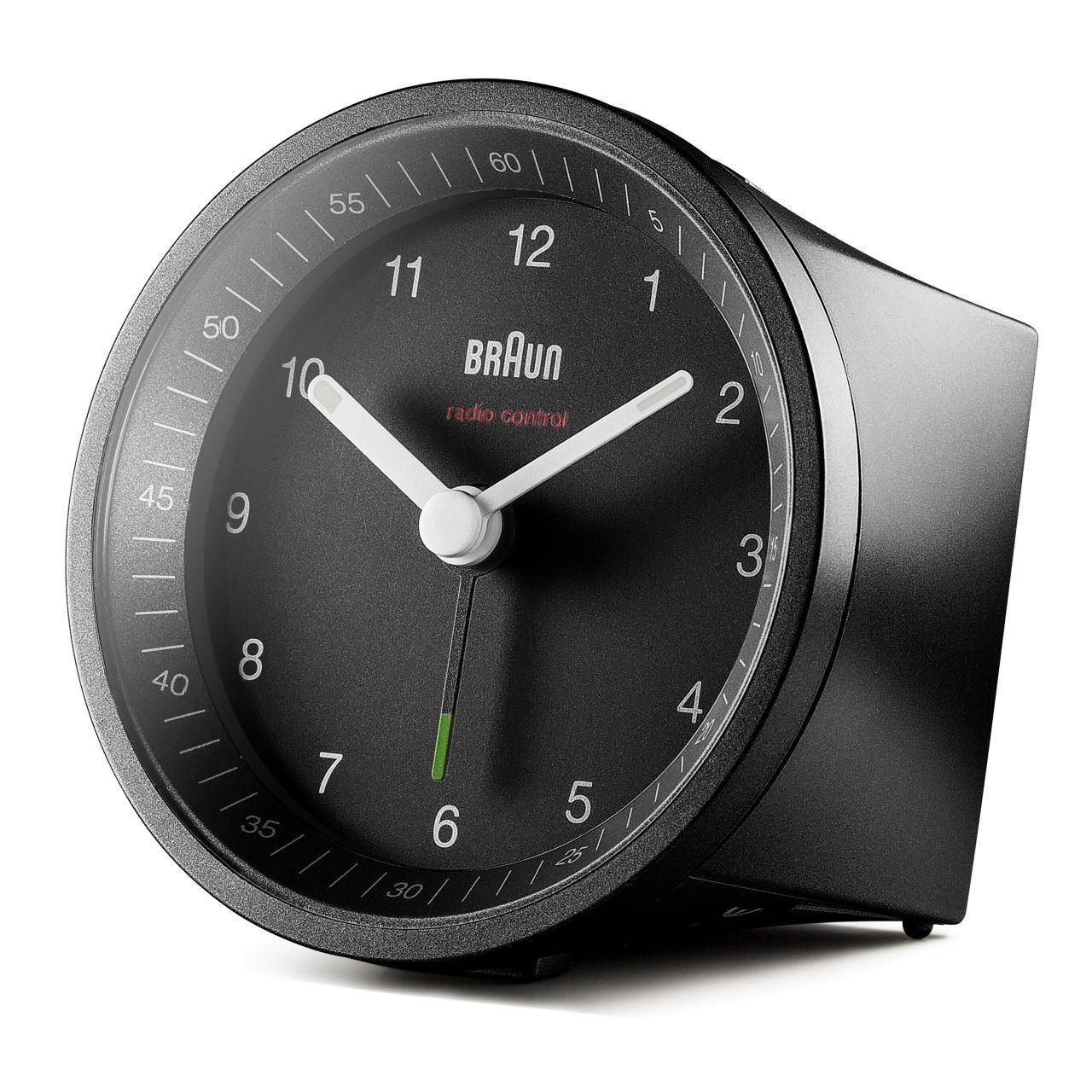 Braun BC07 - Wecker - rund - Quarz - Schreibtisch - Schwarz