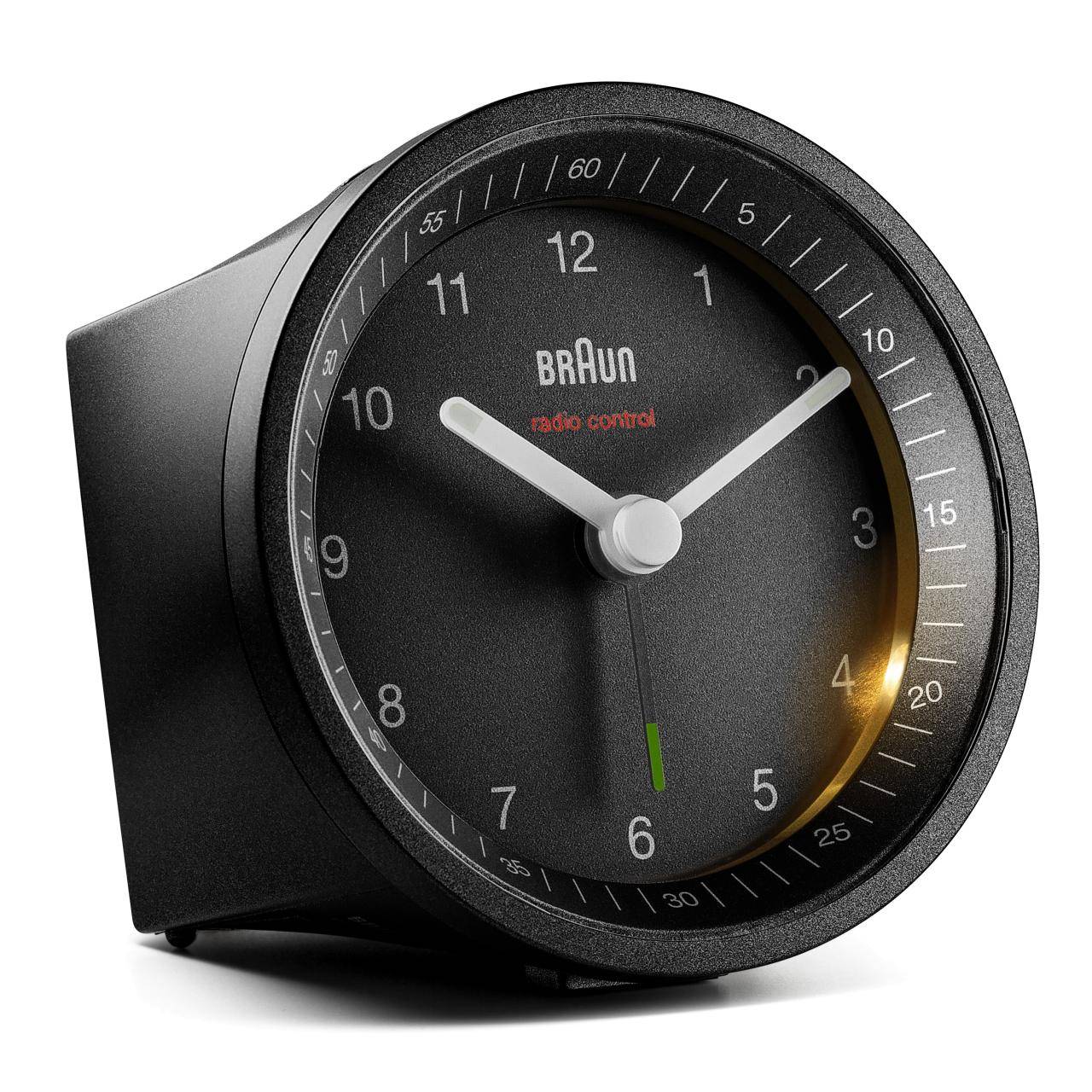 Braun BC07 - Wecker - rund - Quarz - Schreibtisch - Schwarz
