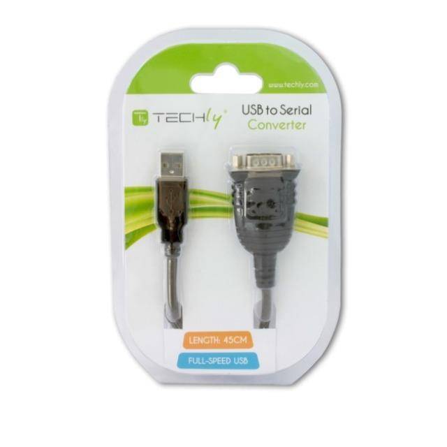 TECHly USB 2.0, Seriell Adapter [1x USB 2.0 Stecker A - 1x D-SUB-Stecker 9pol.] IDATA-USB-SER-2T 45.00 cm