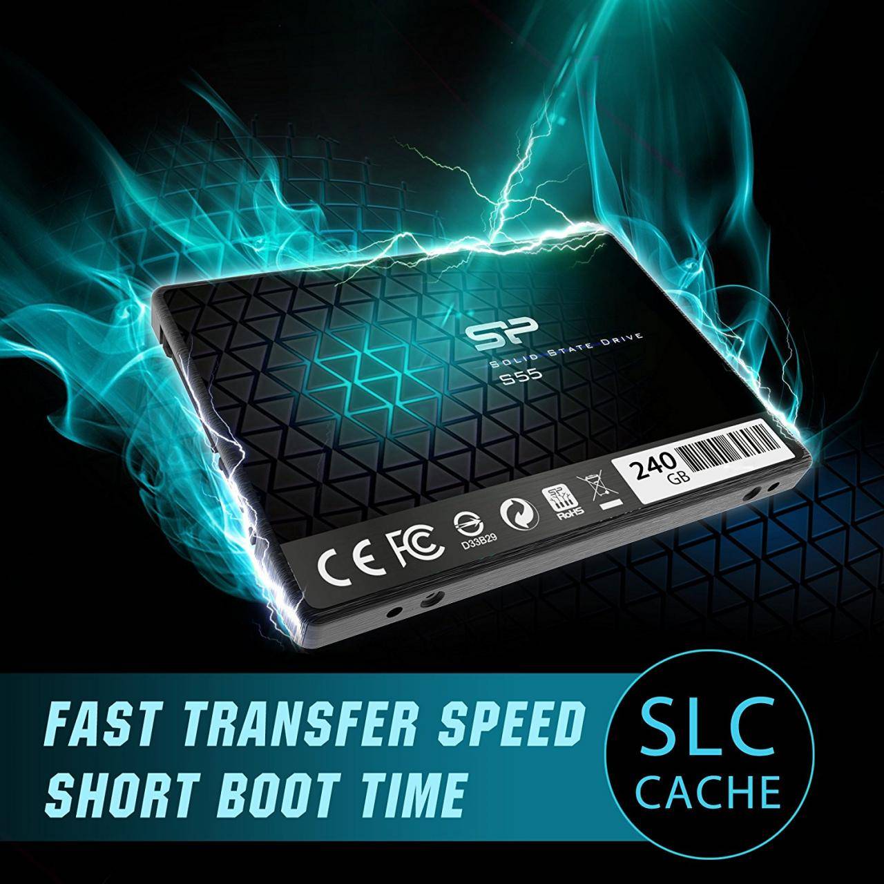 Silicon Power 240 GB Interne SATA SSD 6.35 cm (2.5 Zoll) SATA 6 Gb/s Retail SP240GBSS3S55S25