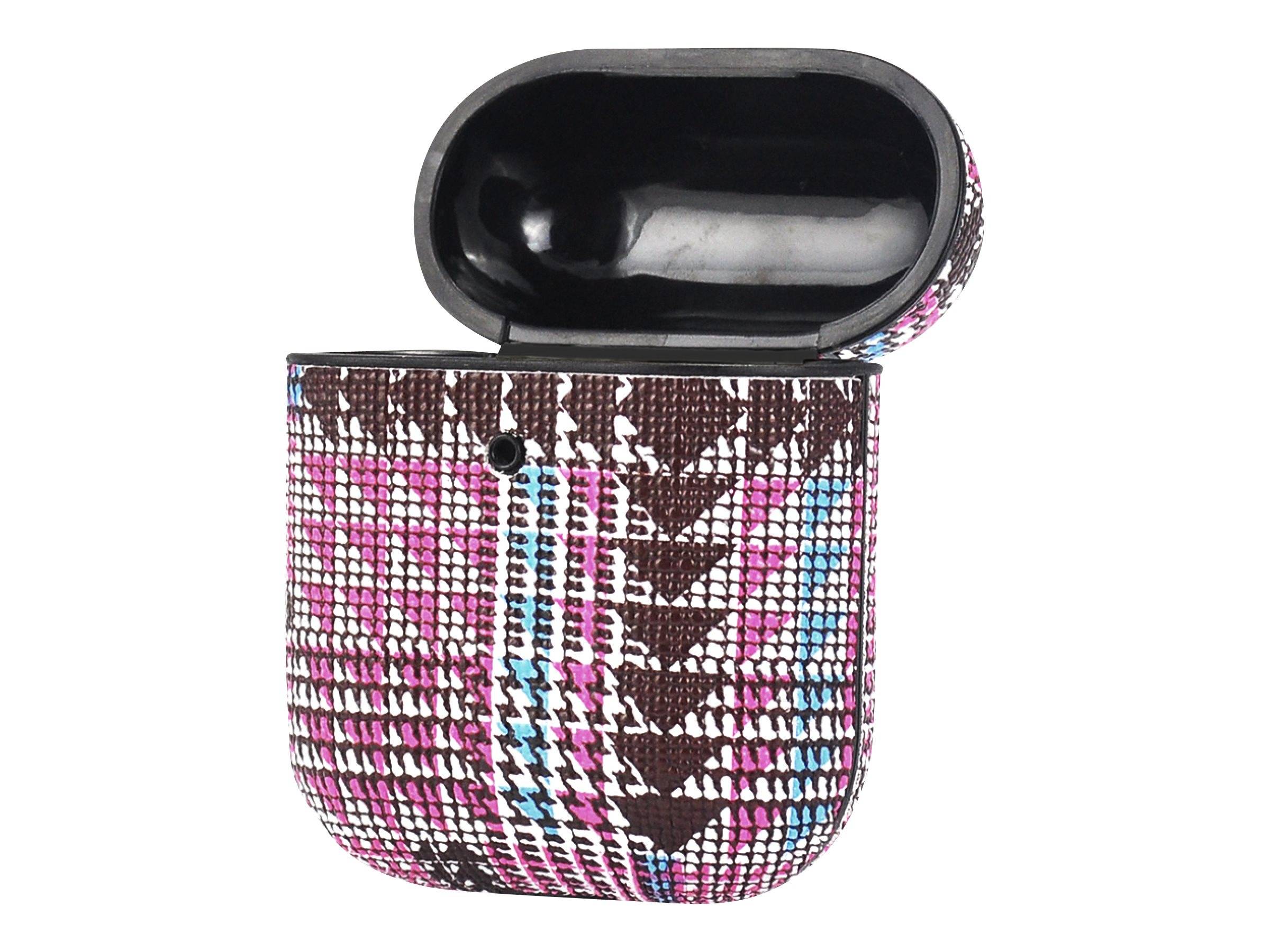 TERRATEC Air Box - Tasche für Kopfhöhrer - Polycarbonat - Tartan Pink - für Apple AirPods (1. Generation, 2. Generation)