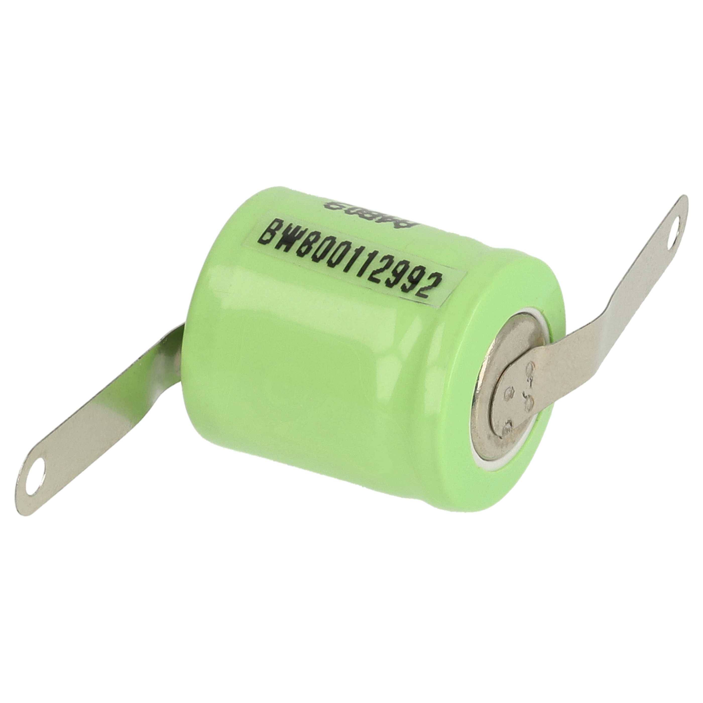 vhbw 100x NiMH Ersatz Knopfzellen-Akku Typ 1/3AA 300mAh 1,2V kompatibel mit Modellbau-Akkus, Solar-Leuchten uvm.