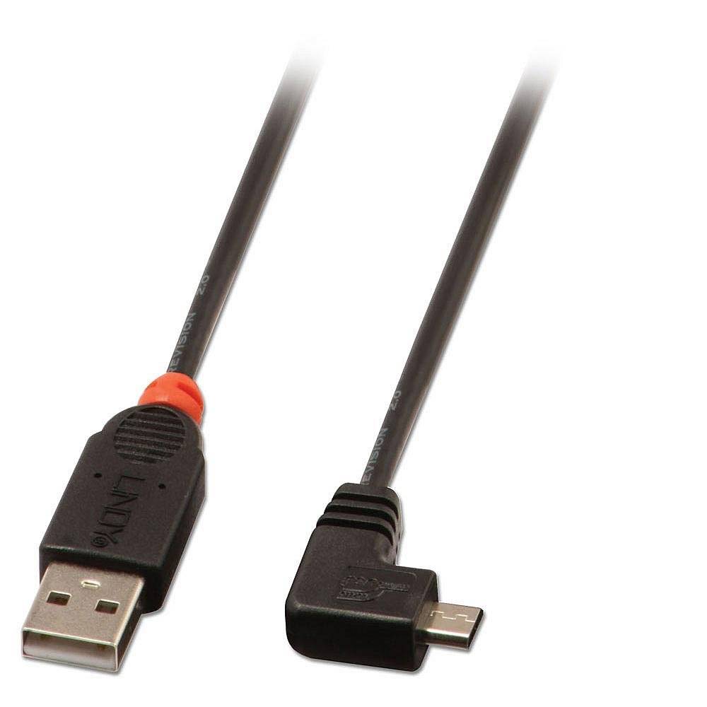 LINDY USB-Kabel USB 2.0 USB-A Stecker, USB-Micro-B Stecker 2.00 m Schwarz 31977