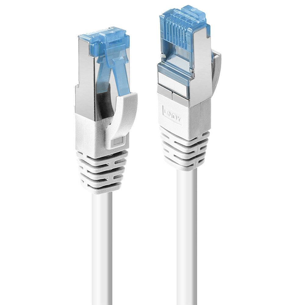 LINDY 47198 RJ45 Patchkabel CAT 6 S/FTP 10.00 m Weiß Geschirmt 1 St.