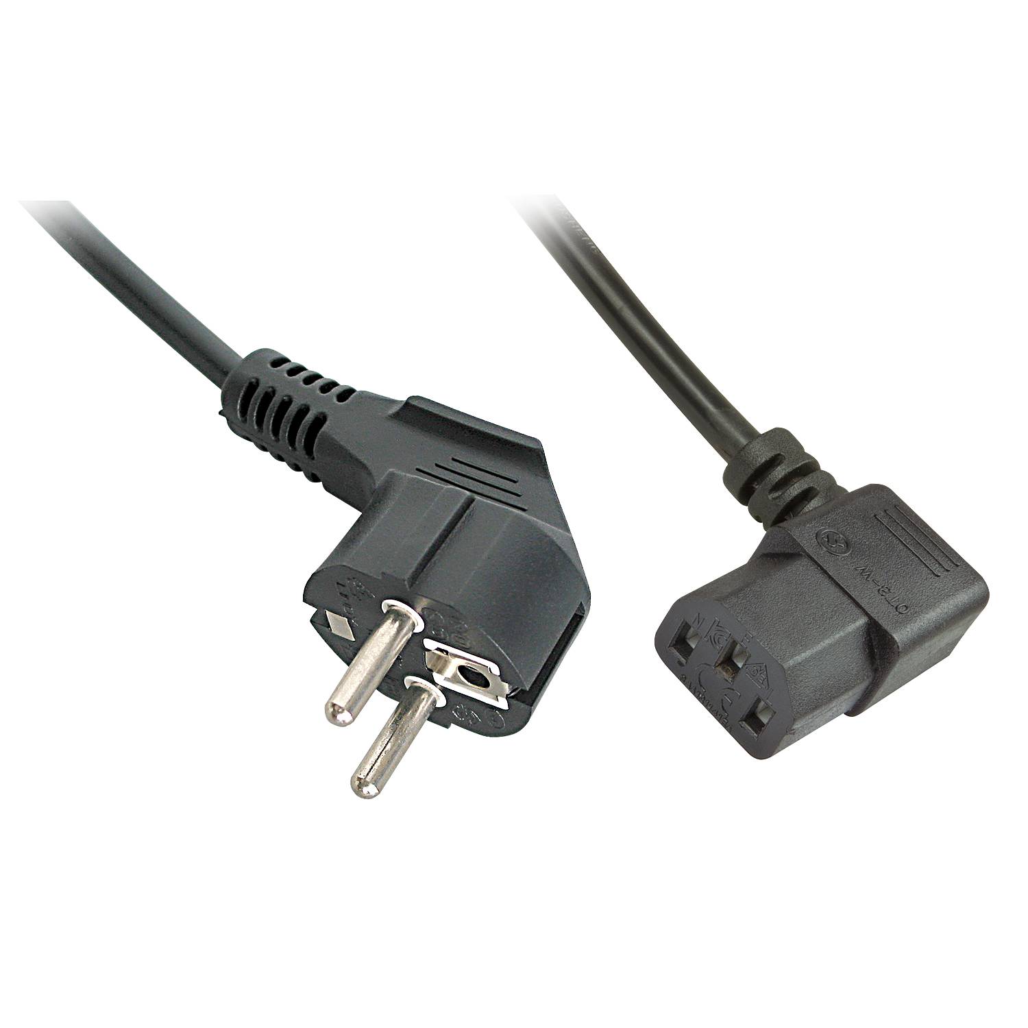 Lindy 30309 5m abgewinkeltes IEC-Netzkabel