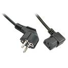LINDY Strom Anschlusskabel [1x Schutzkontakt-Stecker - 1x Kaltgeräte-Buchse C13] 5.00m Schwarz