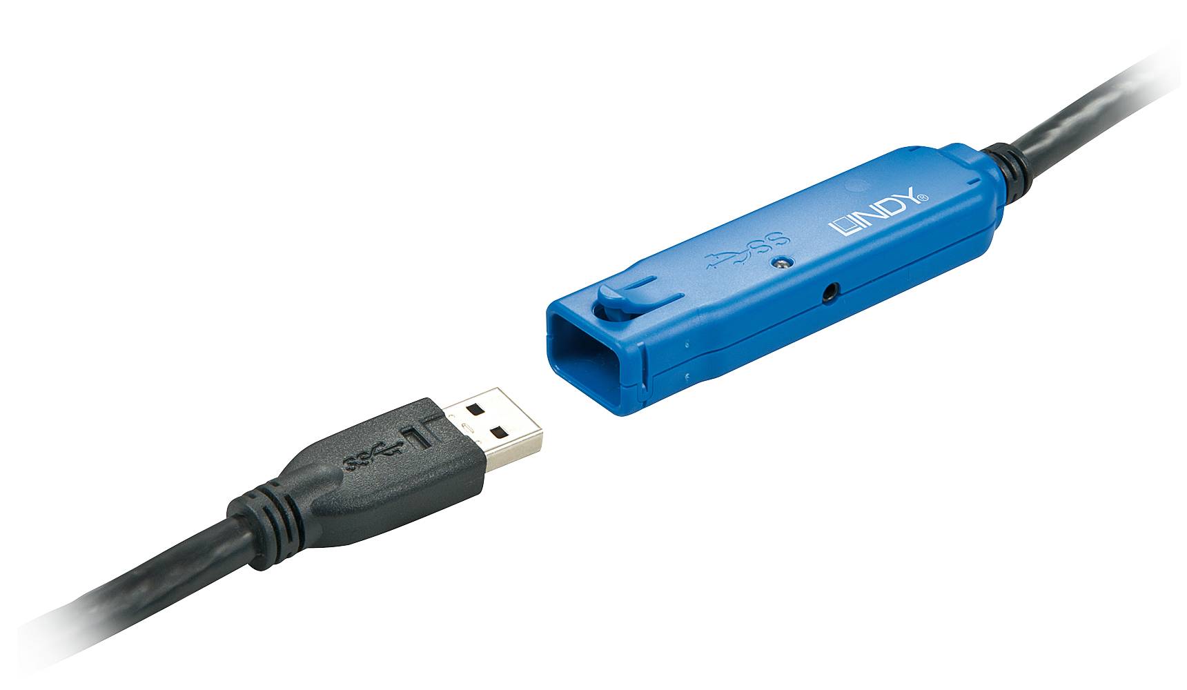 LINDY USB-Kabel USB 3.2 Gen1 (USB 3.0 / USB 3.1 Gen1) USB-A Stecker, USB-A Buchse 10.00 m Schwarz 43157