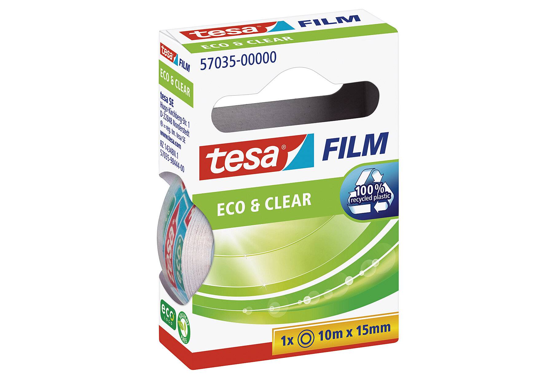 tesa 57035-00000-01 tesafilm Eco & Clear Transparent (L x B) 10 m x 15 mm 1 St.