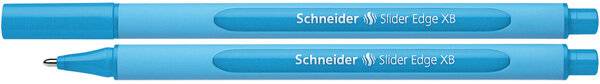 Kugelschreiber Slider Edge, Kappenmodell, XB, hellblau, Schaftf.: cyan-hellblau