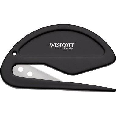 Westcott Brieföffner mit Metallklinge schwarz silber 48x77mm