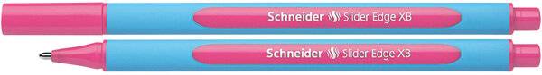 Kugelschreiber Slider Edge, Kappenmodell, XB, pink, Schaftfarbe: cyan-pink