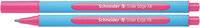 Kugelschreiber Slider Edge, Kappenmodell, XB, pink, Schaftfarbe: cyan-pink