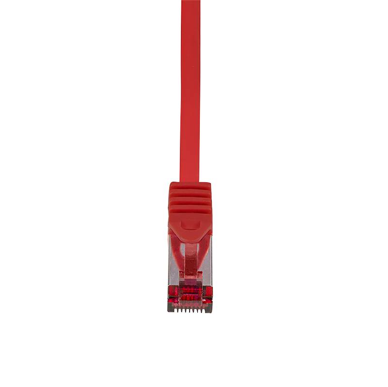 LogiLink CQ2064S RJ45 Netzwerkkabel, Patchkabel CAT 6 S/FTP 3.00 m Rot Flammwidrig, mit Rastnasenschutz 1 St.