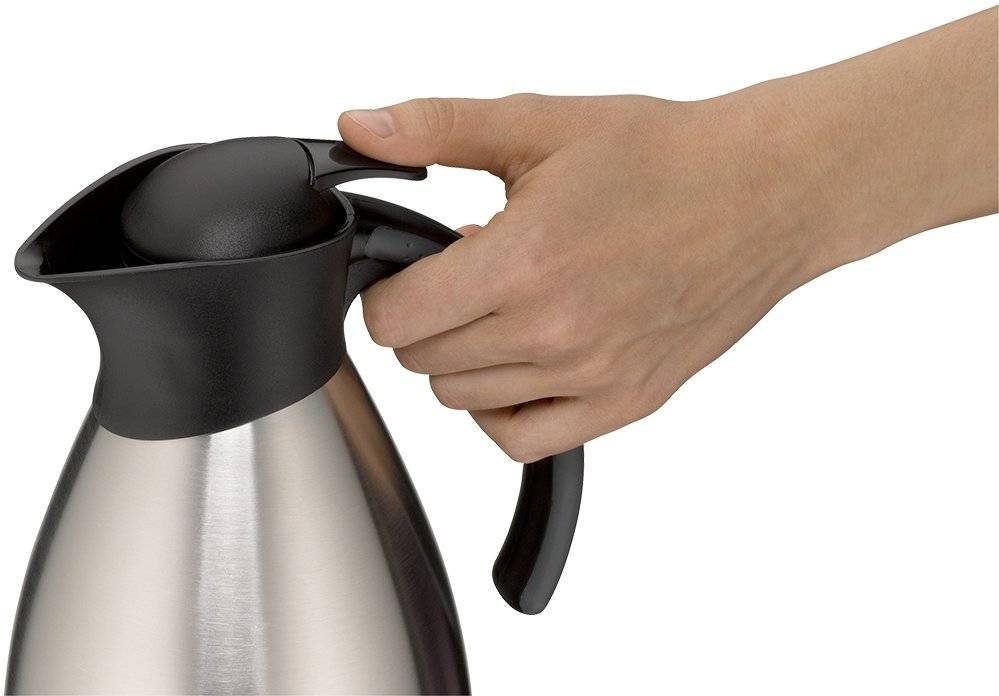 alfi Isolierbehälter, Thermoflasche Silber, Schwarz 1 l