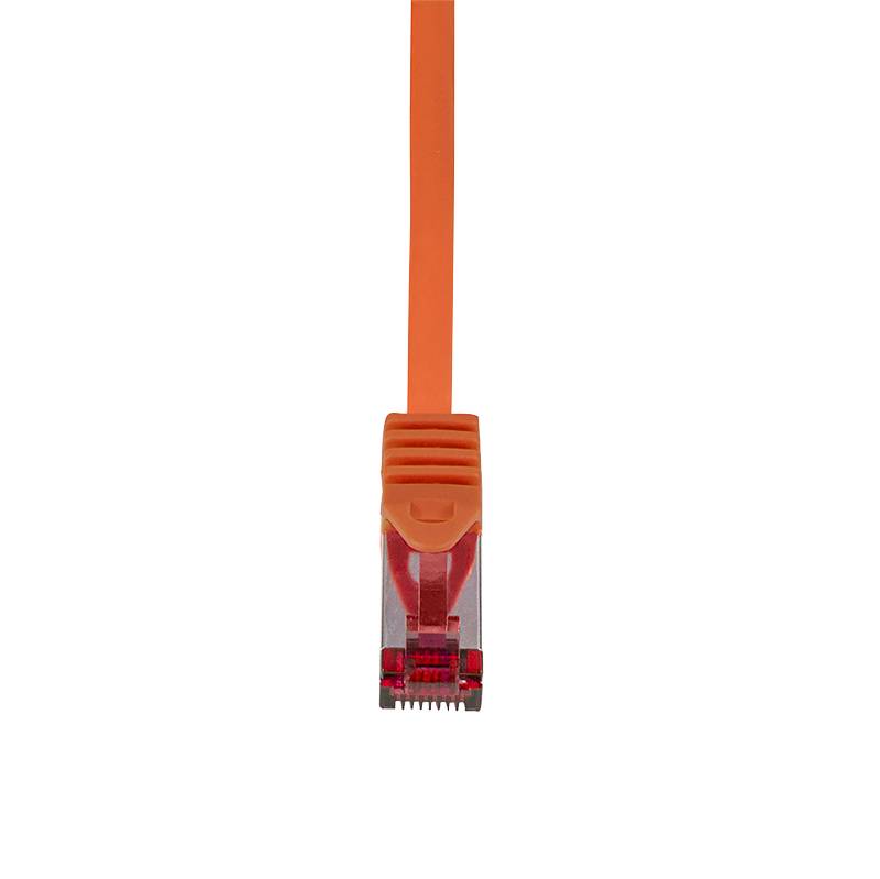 LogiLink CQ2048S RJ45 Netzwerkkabel, Patchkabel CAT 6 S/FTP 1.50 m Orange Flammwidrig, mit Rastnasenschutz 1 St.