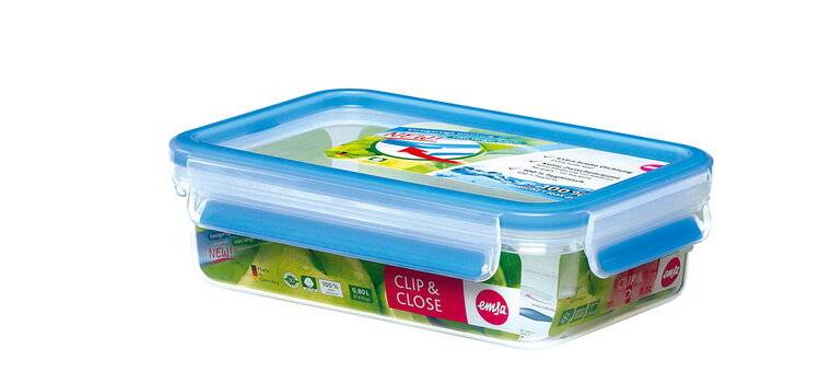 emsa Frischhaltedose CLIP & CLOSE, 0,80 Liter, transparent