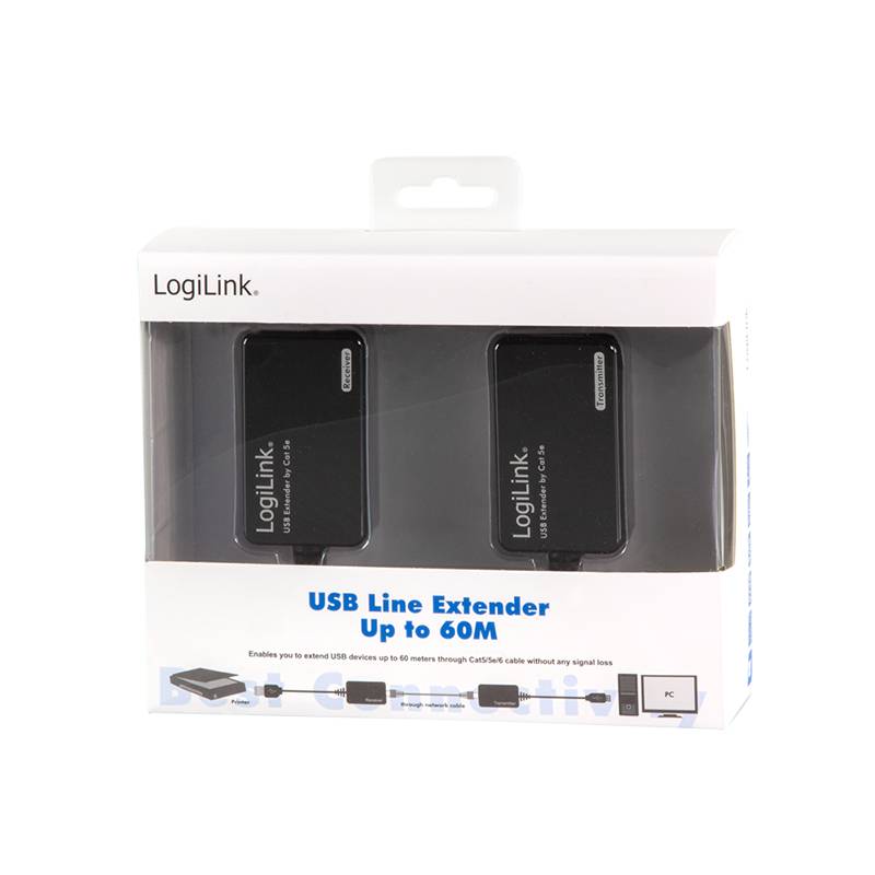 LogiLink UA0021D USB-A (USB 1.1) Extender (Verlängerung) über Netzwerkkabel RJ45 60m