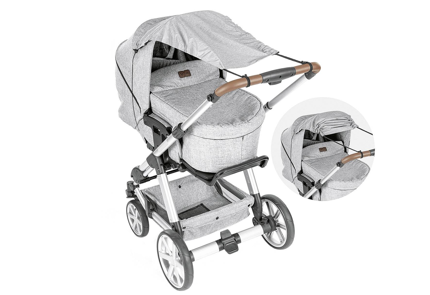 Reer ShineSafe Sonnensegel für den Kinderwagen, Sonnenschutz für viele Modelle,