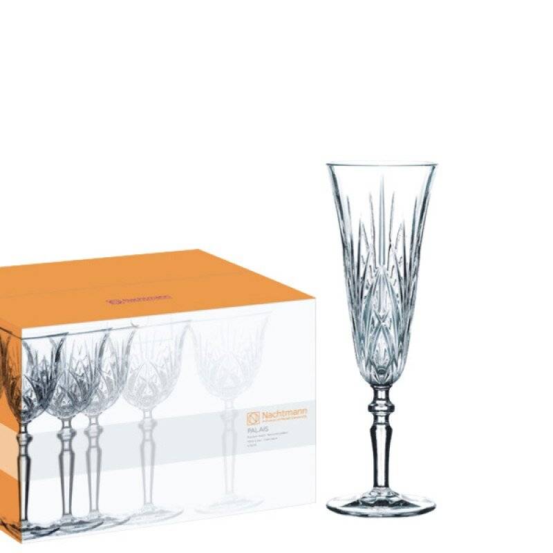 Spiegelau & Nachtmann 6-teiliges Sektgläser-Set, Kristallglas, 140 ml, Palais,