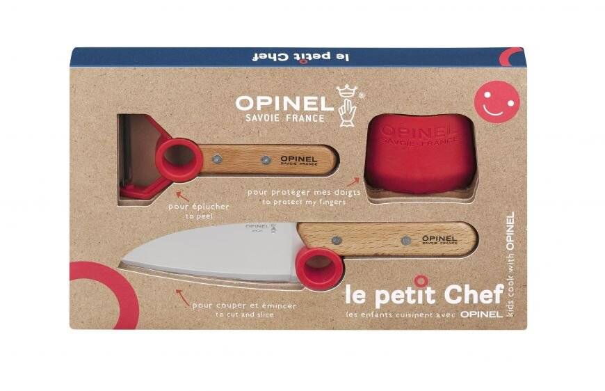 Opinel Le petit Chef - Kinder Kochmesser Set - 3 teilig - Kochmesser -